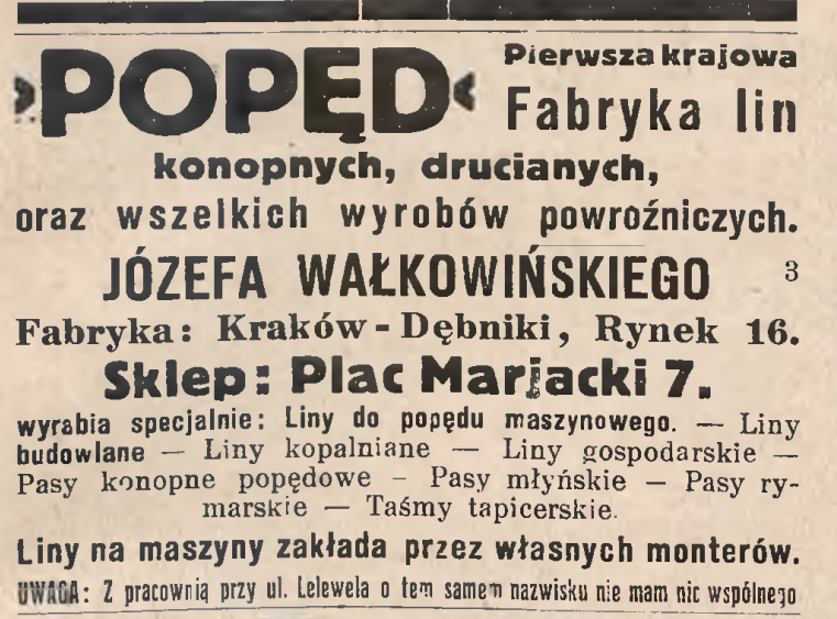Ogłoszenie w dawnej prasie