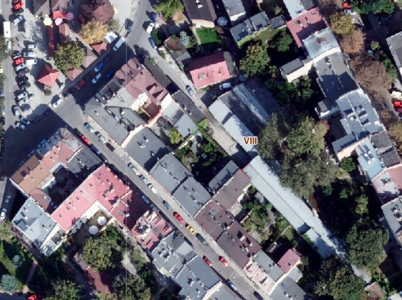 Widok z góry na Rynek Dębnicki