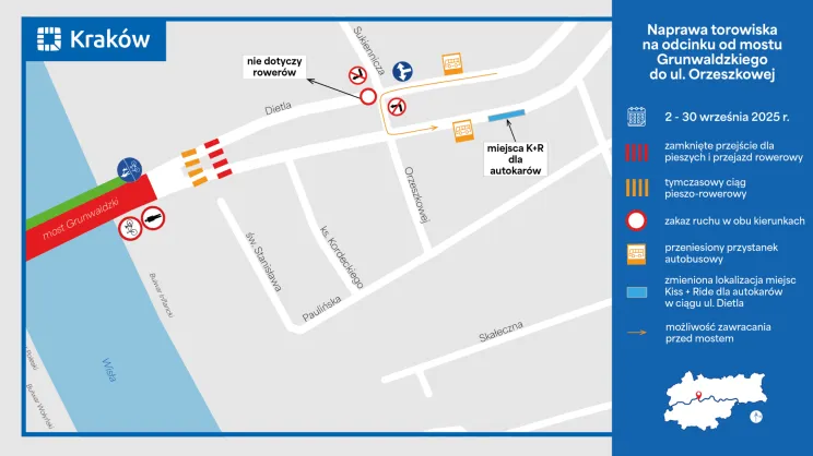 Mapa pierwszego etapu prac