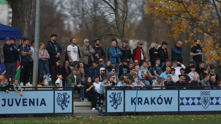 Kibice na meczu Juvenii Kraków