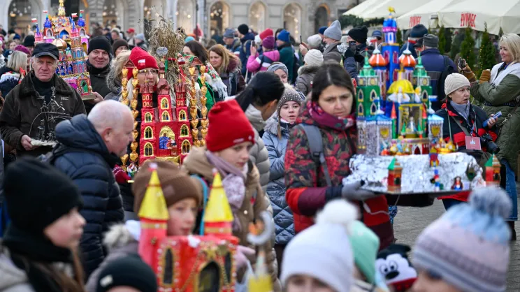 Coroczny pokaz Szopek Krakowskich na Rynku Głównym
