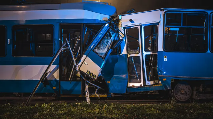 Zderzenie dwóch tramwajów