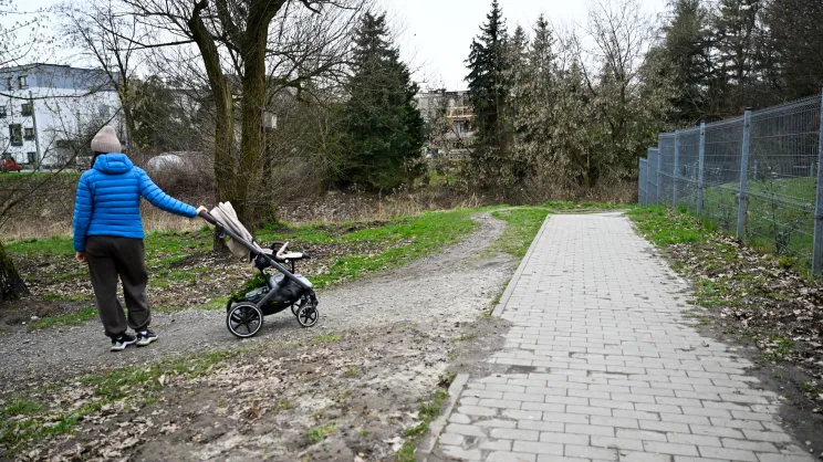 Brakujący fragment ścieżki rowerowej przy Wildze