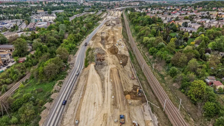 Budowa drogi S7 w Krakowie, zdjęcia z maja 2026