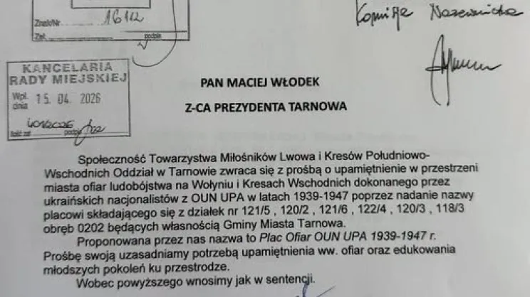 List TPLiKPW do władz miasta