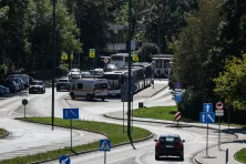 Widok na pętlę autobusową "Azory"