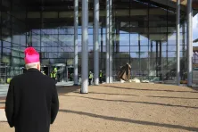 Wizyta abp. Marka Jędraszewskiego na budowie Kampusu UPJP2
