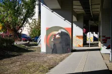 Graffiti na estakadzie kolejowej na Grzegórzkach