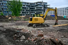 Prace budowlane przy Błoniach obok stadionu miejskiego