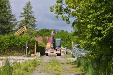 Rozbiórka przy Parku Lilli Wenedy