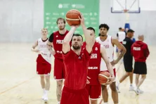Trening reprezentacji mężczyzn w koszykówce