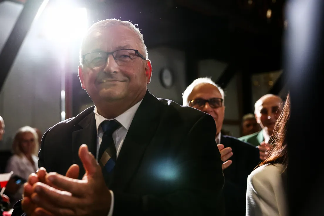 Andrzej Adamczyk podczas spotkania