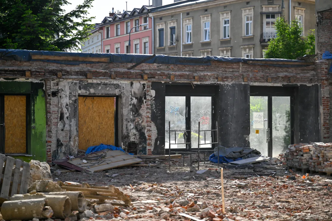Wyburzona kamienica przy ul. Barskiej