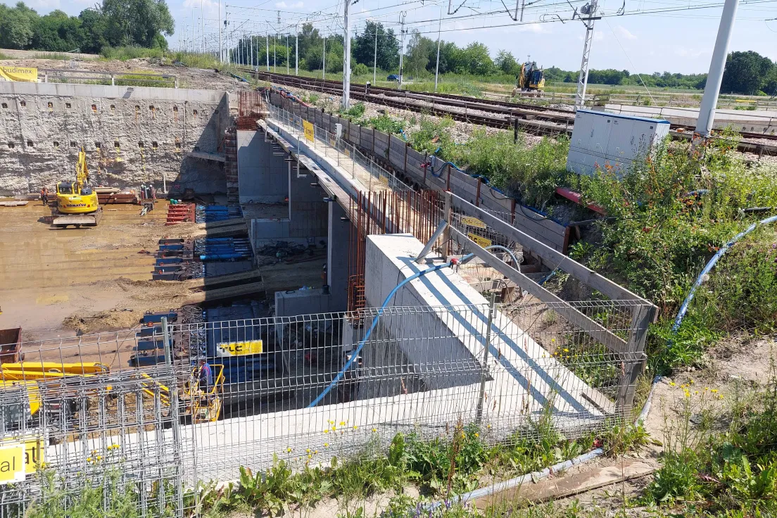 Budowa przejazdu pod torami na obwodnicy Oświęcimia